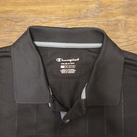 Men's Champion black polo shirt - Picture 2 of 3